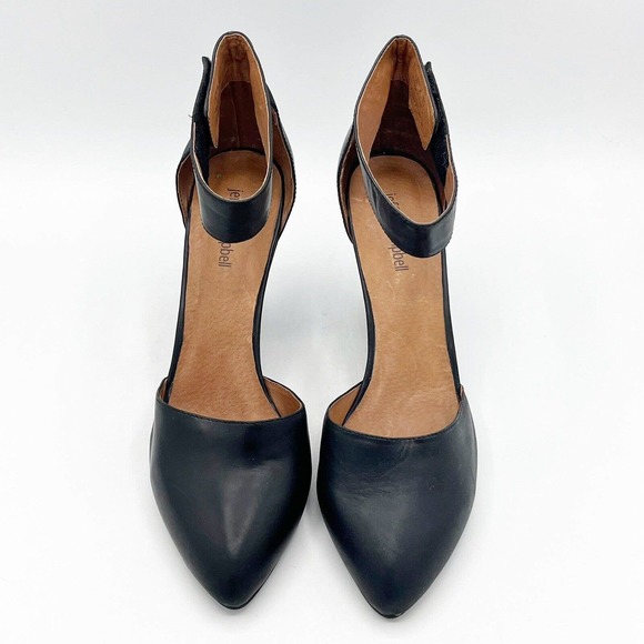 Jeffrey Campbell Tatum Wedge Heel Leather Ankle Strap Shoe - Picture 2 of 12